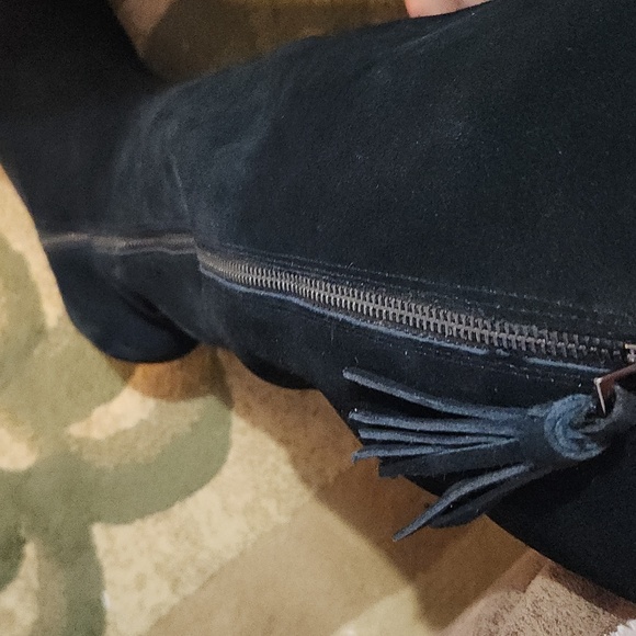 Anne Klein wide calf suede Wedge knee high boots In Box - Picture 12 of 16